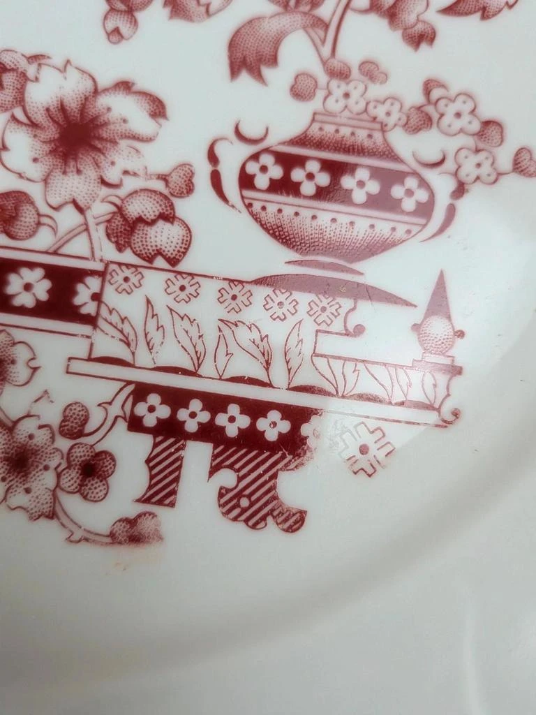 Lot of 12 dinner plates Seltmann Weiden Bavaria Theresia red – photo 8